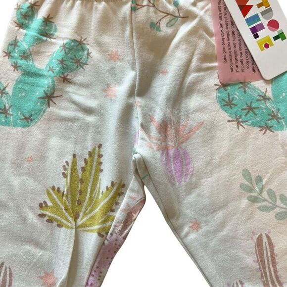 NWT Dot Dot Smile Cactus Print Light Pink Leggings 2T - Picture 3 of 5